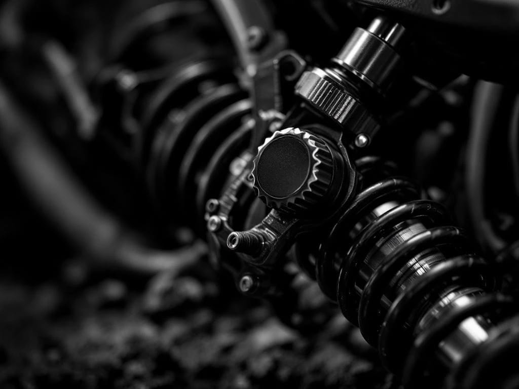 Coilover top mount with rebound damping adjustment knob